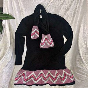 Chaser sweater with scarf